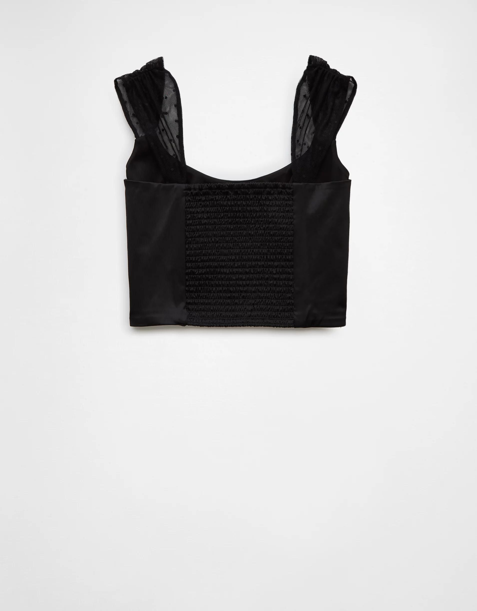 AE Tulle Cap Sleeve Corset Tank Top Product Image