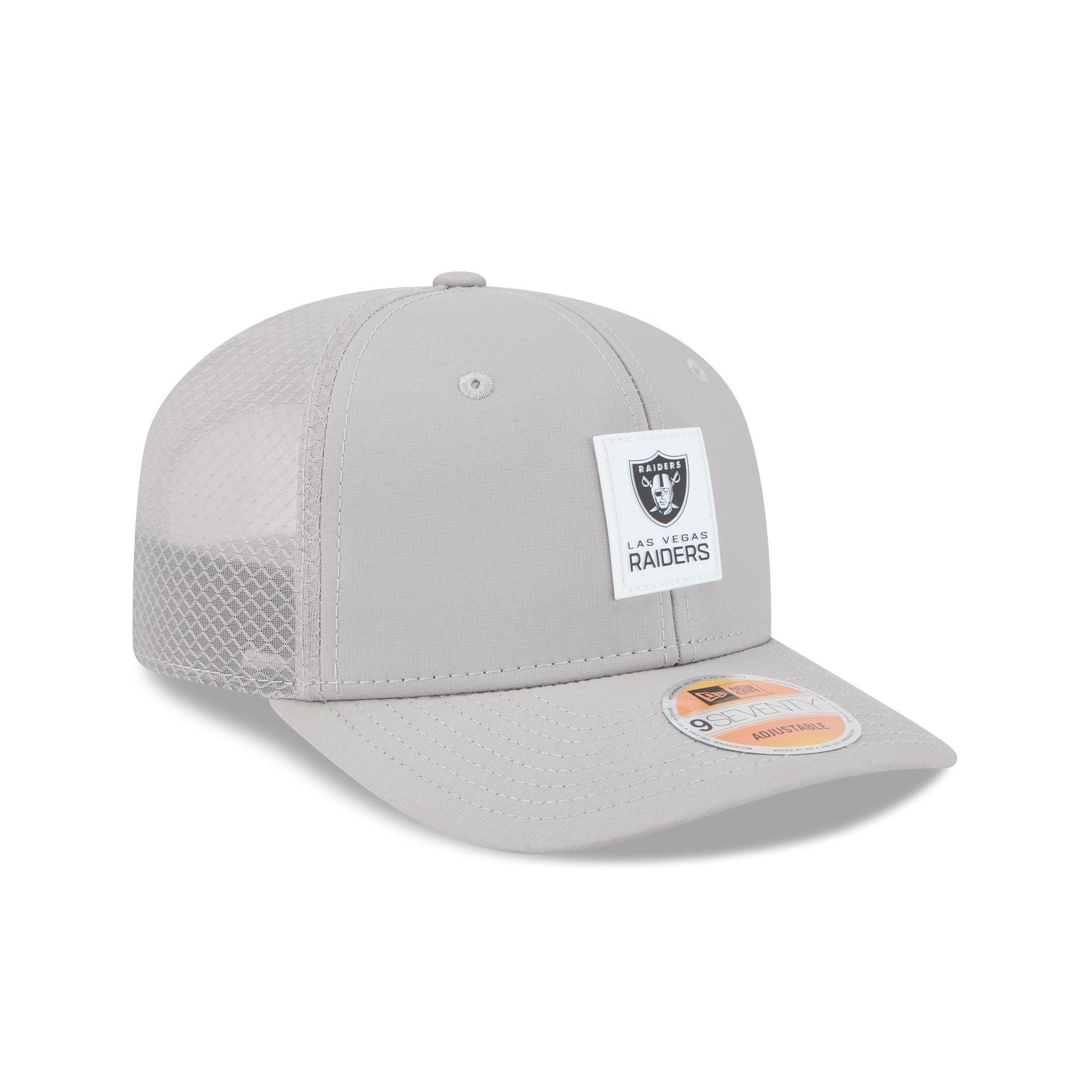 Las Vegas Raiders 2025 Sideline Hot Weather Gray 9SEVENTY Trucker Hat Male Product Image
