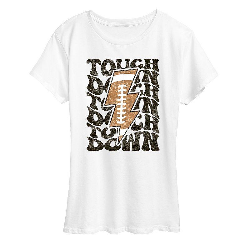 Womens Football Lightning Bolt Graphic Tee, Girls Product Image