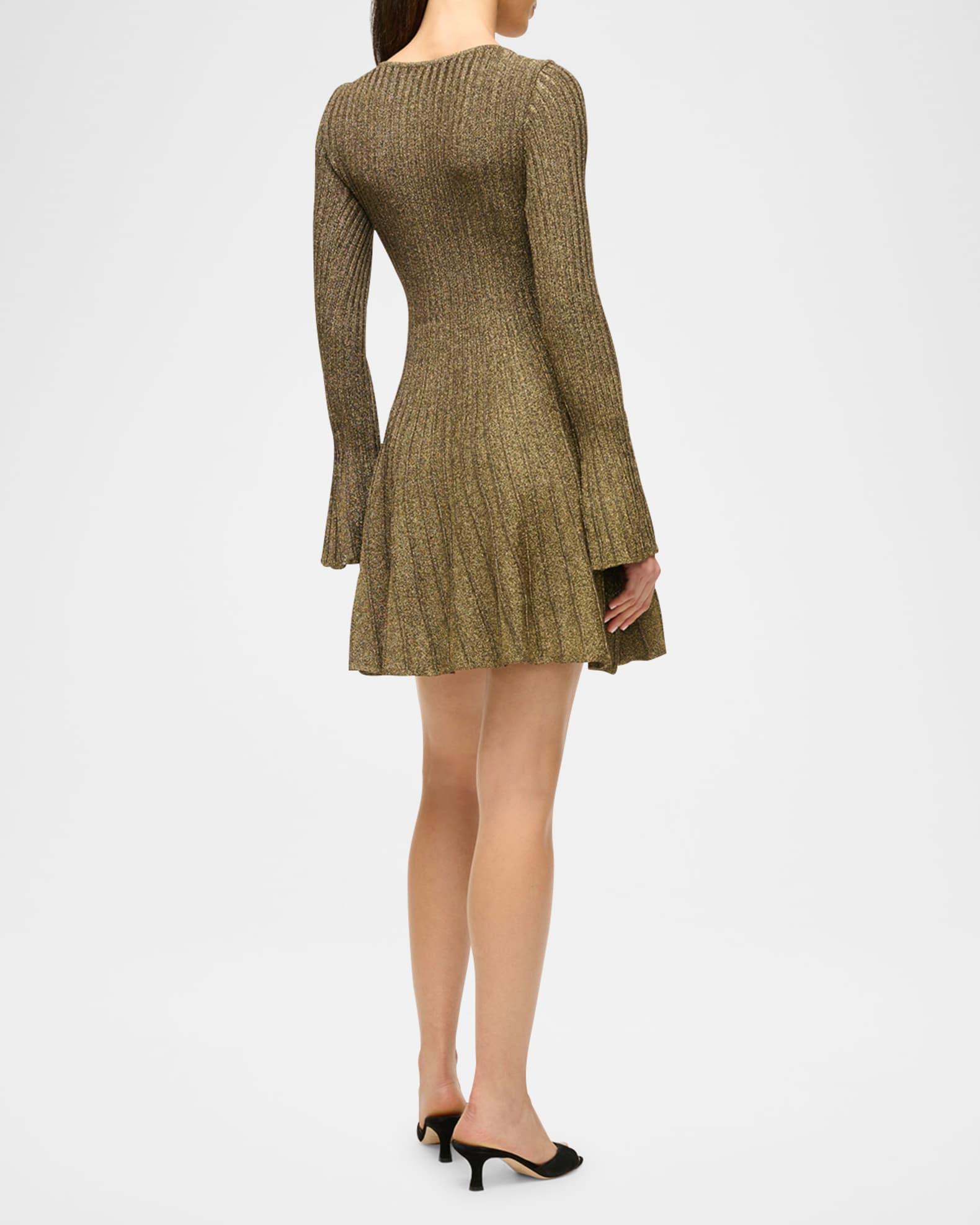Raquel Ribbed Metallic Mini Dress Product Image