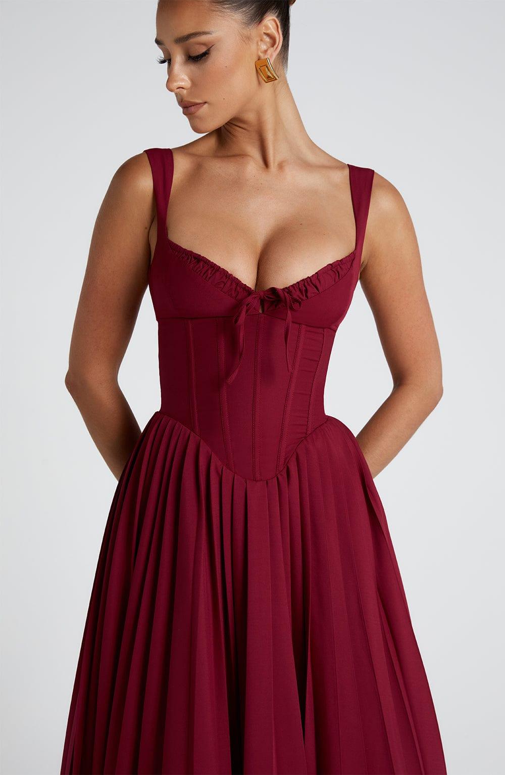 Natassia Midi Dress - Berry Product Image