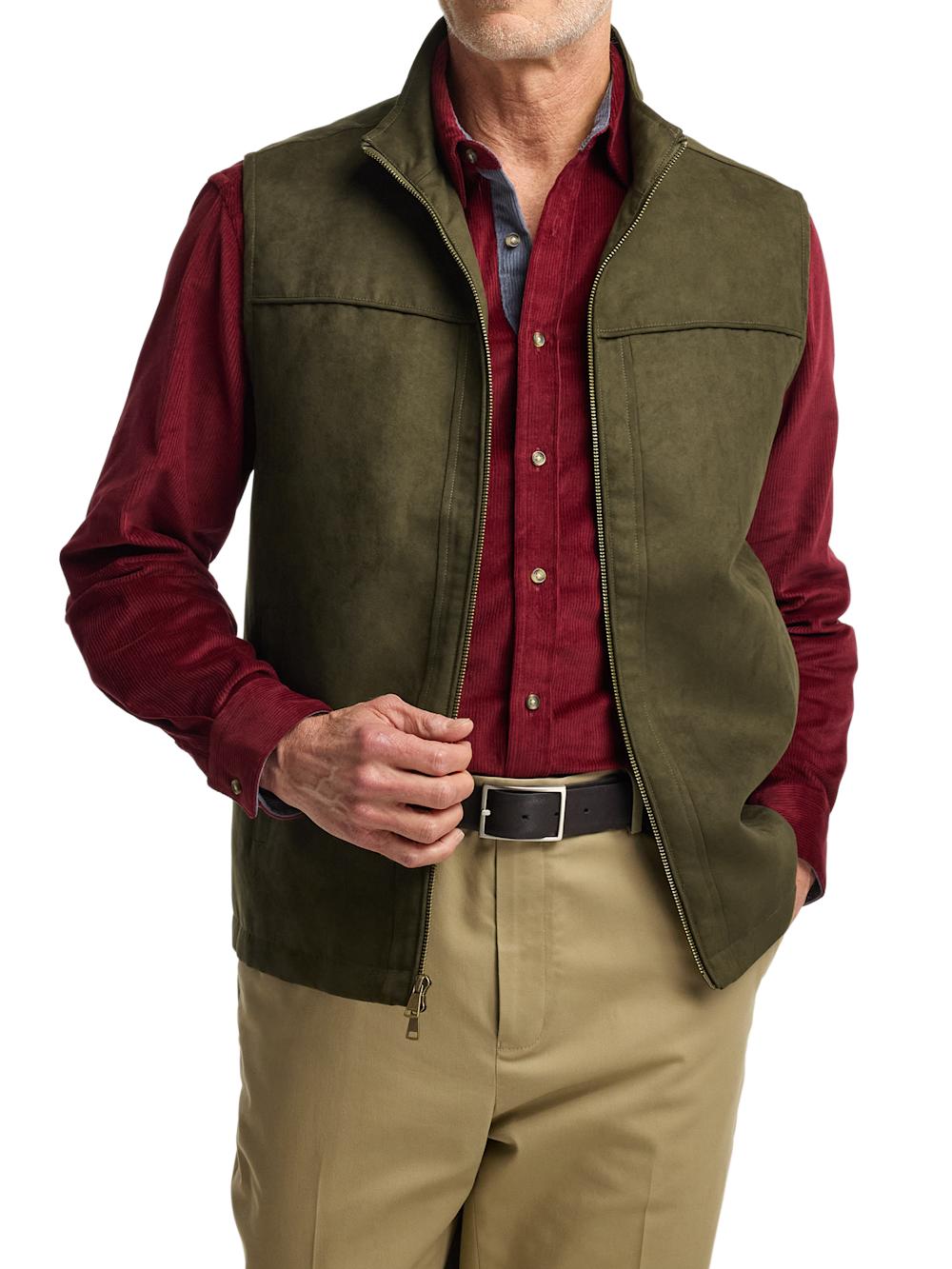 Microsuede Vest - Green Product Image