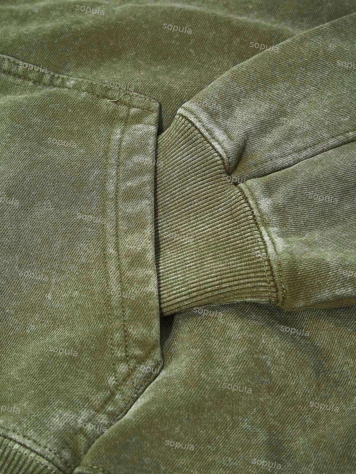 Sopula Vintage Old Times Graphic Acid Washed Oversized Hoodie Product Image