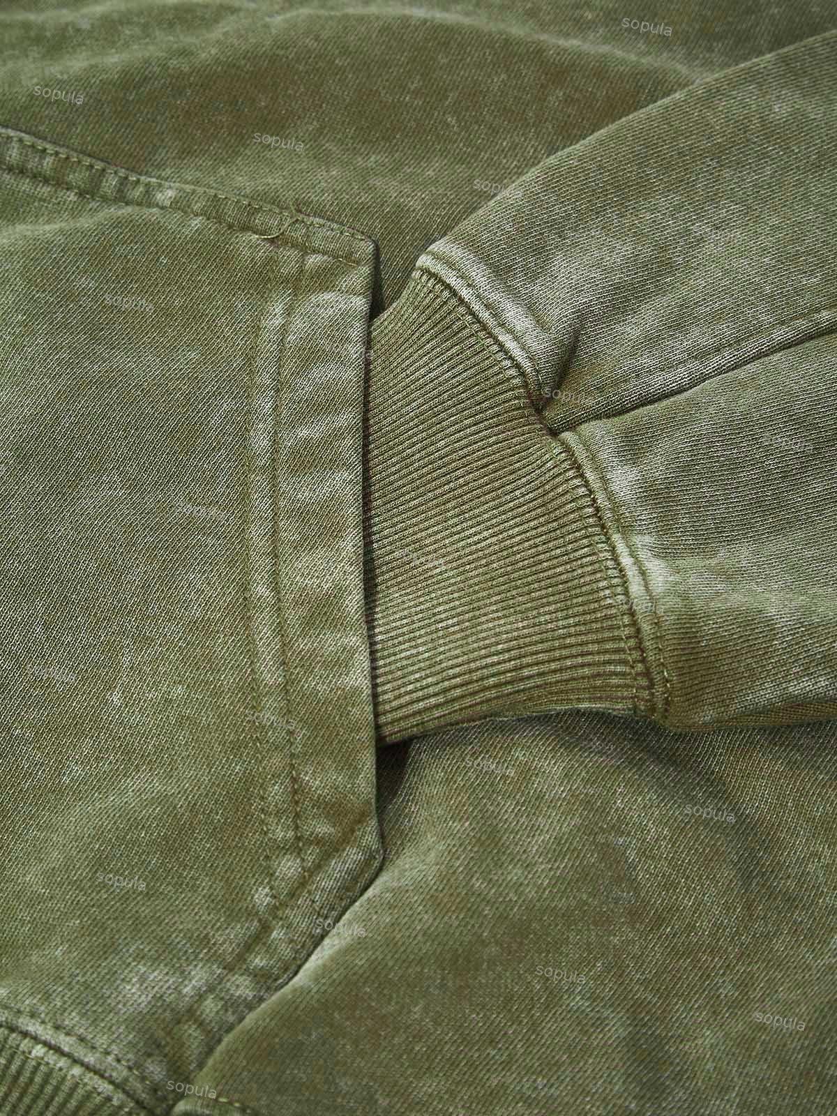 Sopula Vintage Essential Washed Pullover Hoodies Product Image