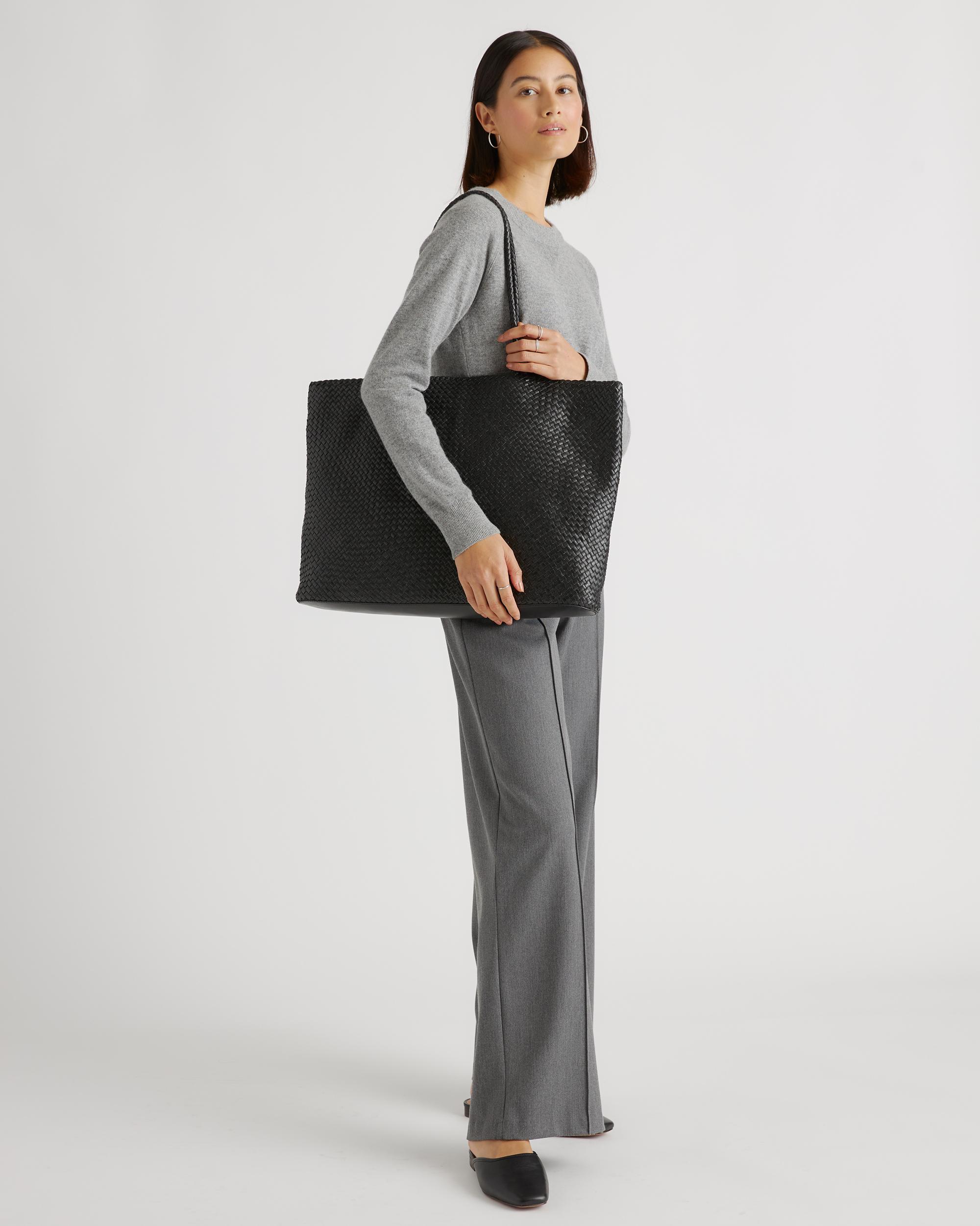Quince | Women's Italian Leather Handwoven Tote Product Image