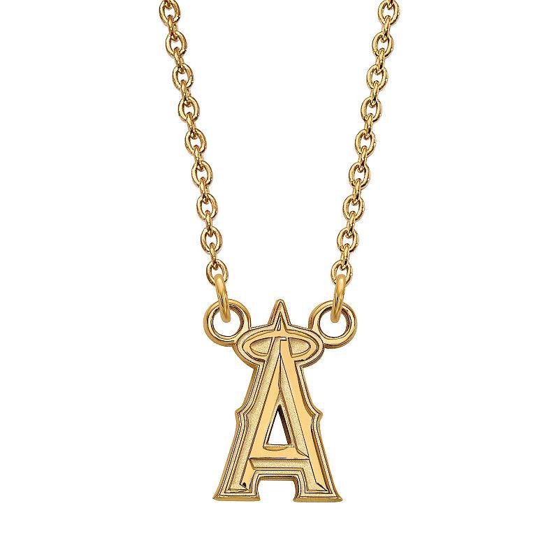 LogoArt Sterling Silver Los Angeles Angels of Anaheim Small Pendant Necklace, Women's, Size: 12MM, Gold Tone Product Image