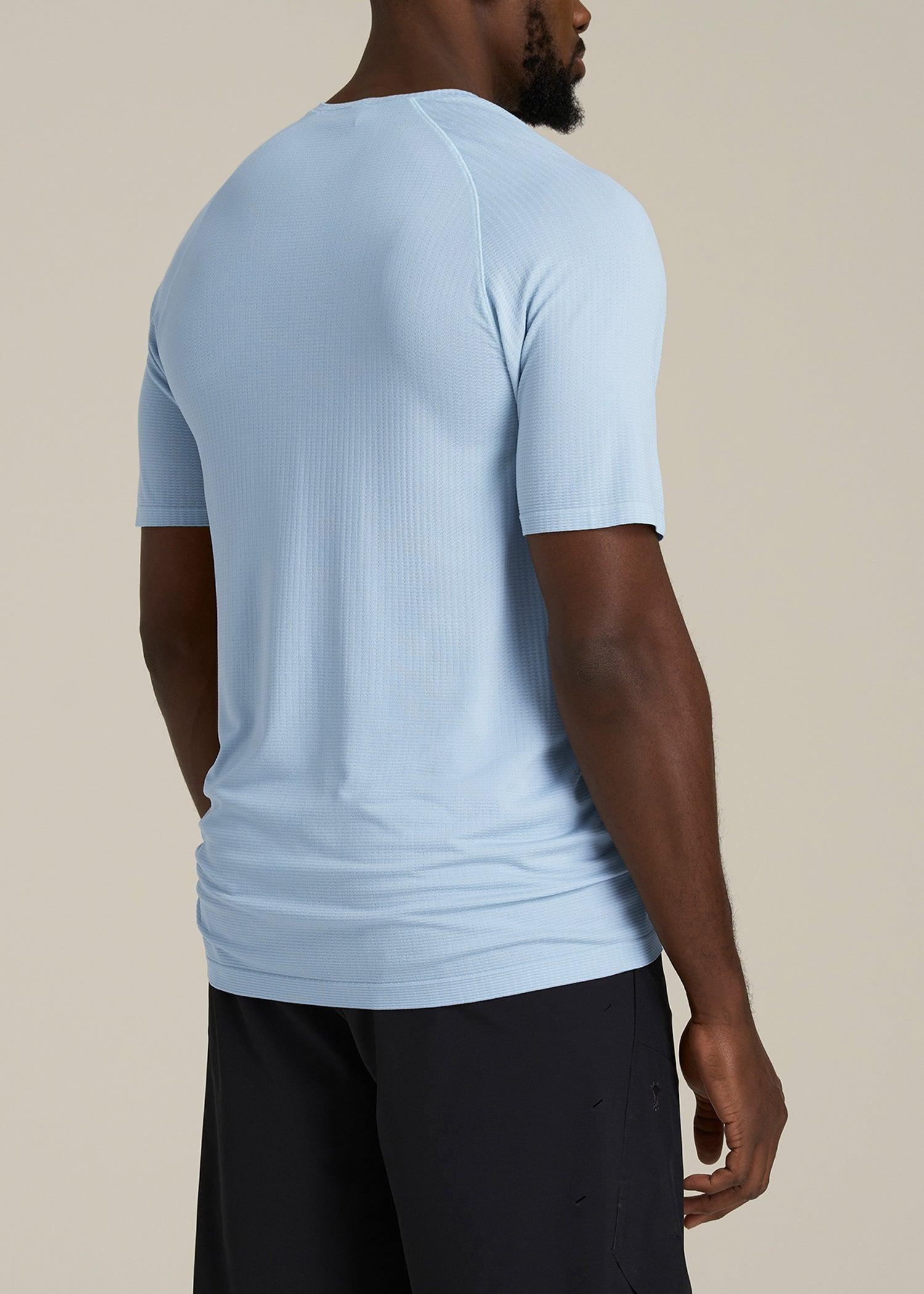 Vented Training Top for Tall Men in Ice Blue Male Product Image