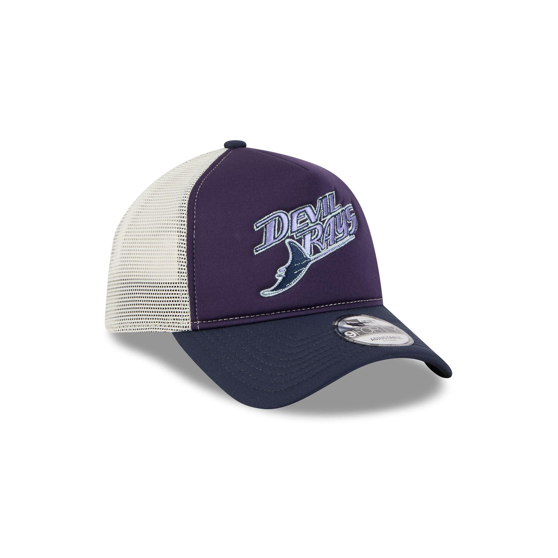 Tampa Bay Rays Navy Purple 9FORTY A-Frame Trucker Hat Male Product Image