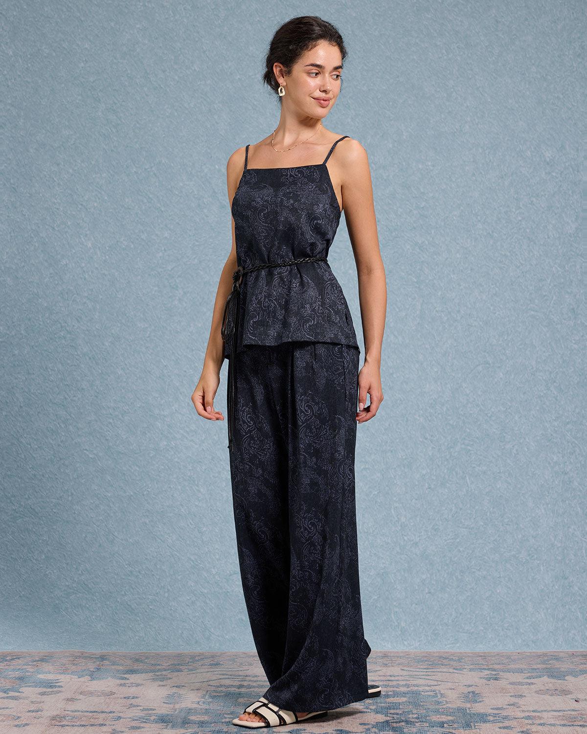 Blue Floral Cami Top Product Image