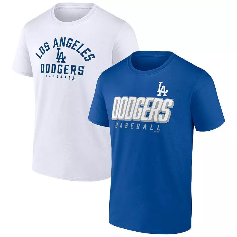 Men's Fanatics Branded Royal/White Los Angeles Dodgers Player Pack T-Shirt Combo Set, Size: Small, Blue Product Image