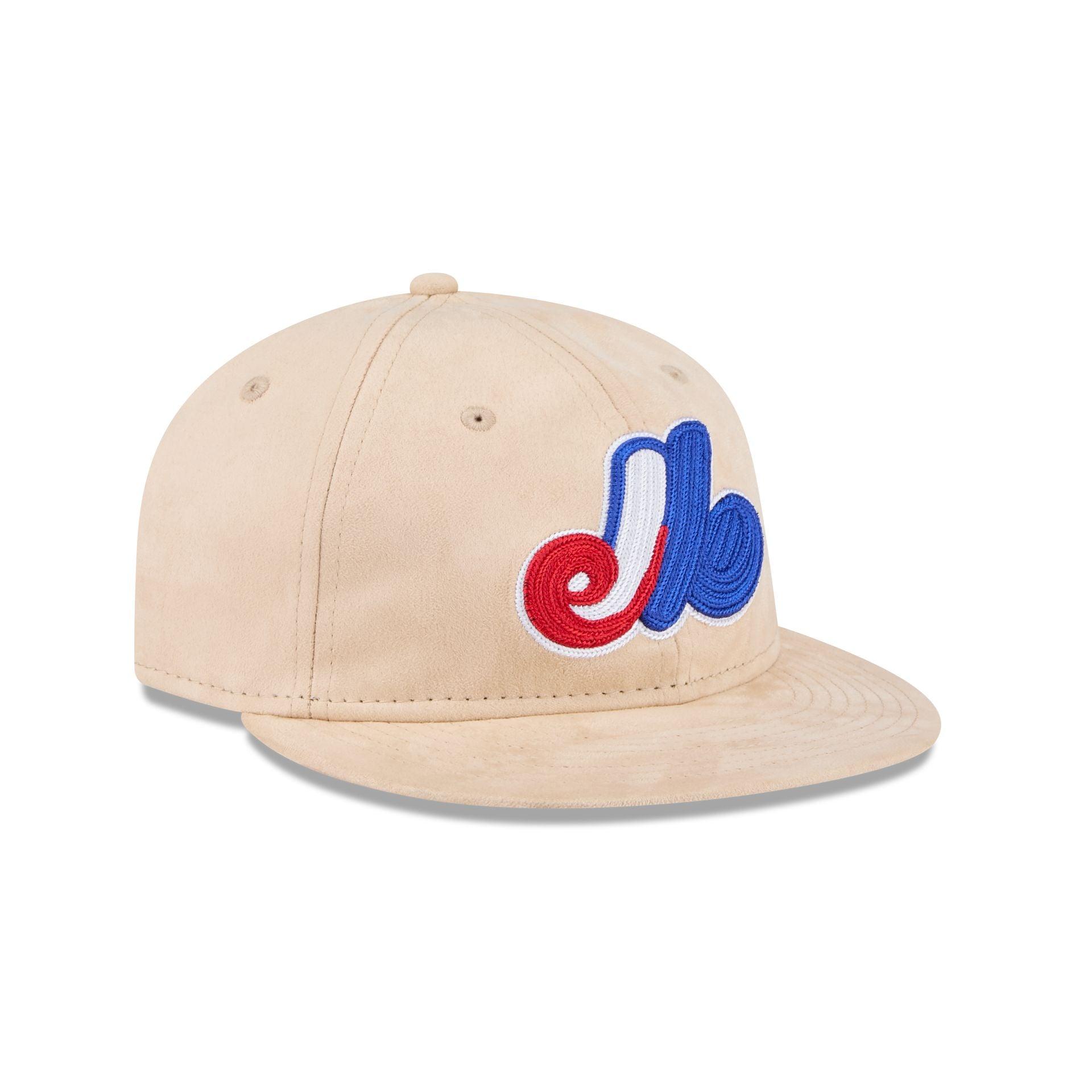 Montreal Expos Stone Suede Retro Crown 9FIFTY Snapback Hat Male Product Image