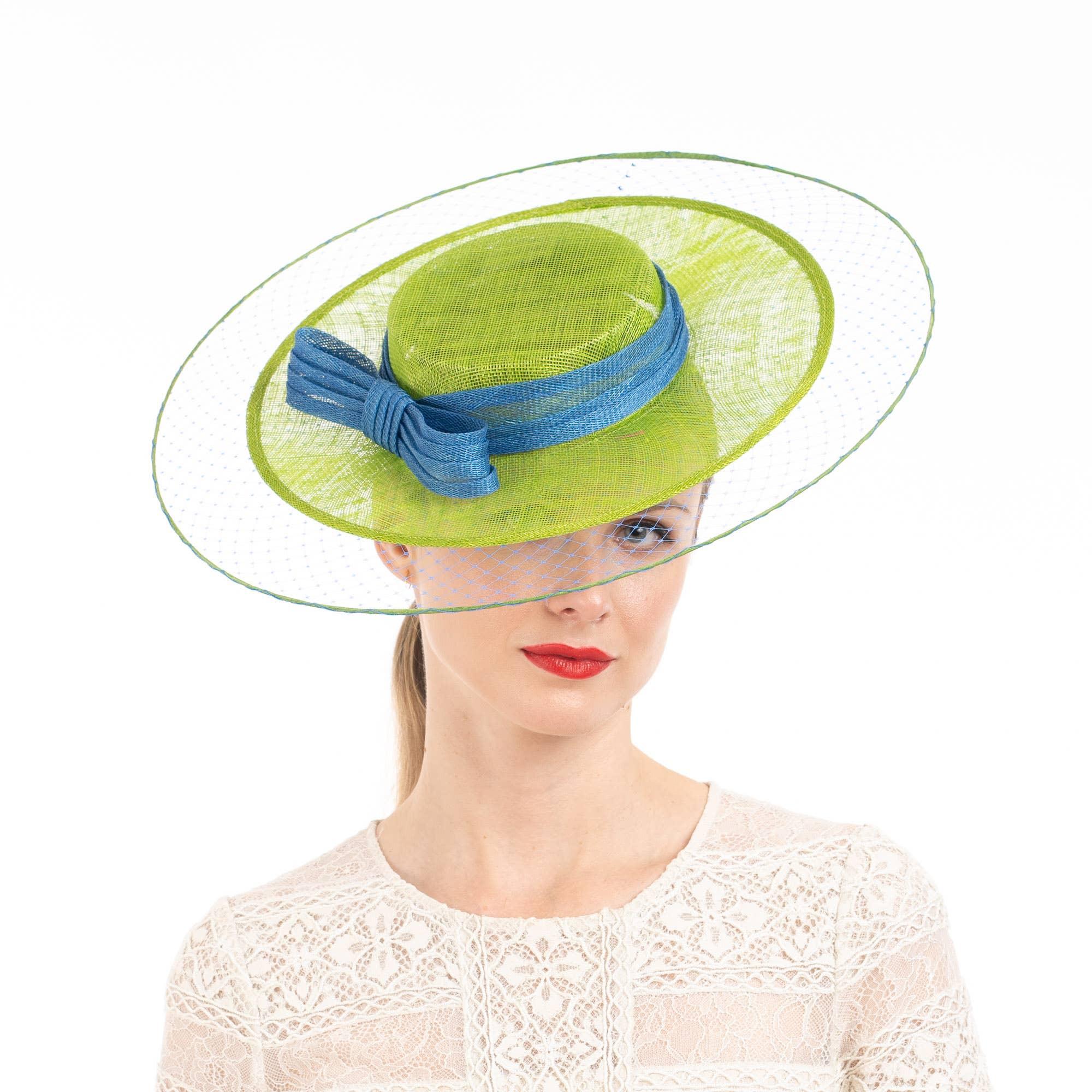 Dual Tone Sinamay Hat and Bow Product Image