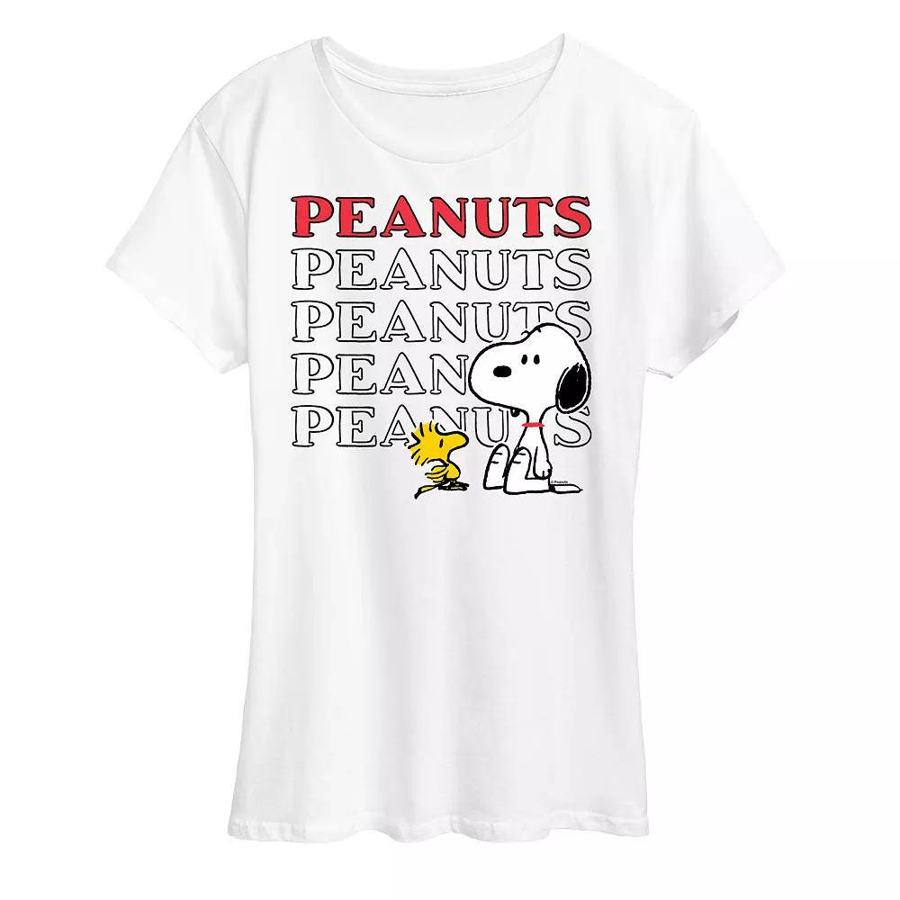 Women's Peanuts Snoopy Woodstock Logo Graphic Tee, Girl's,  Product Image