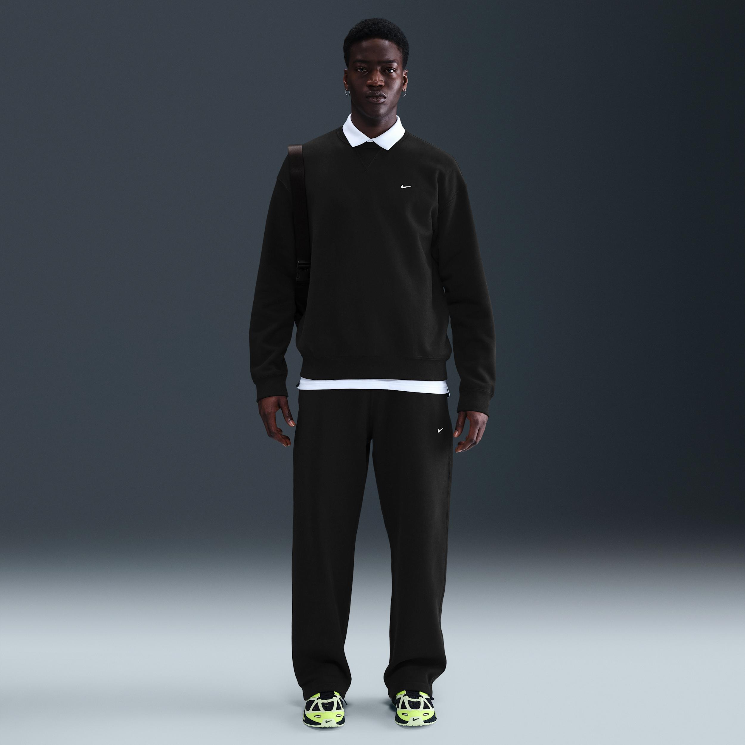 Nike Mens Solo Swoosh Fleece Open-Hem Pants | HV1090-010 Product Image
