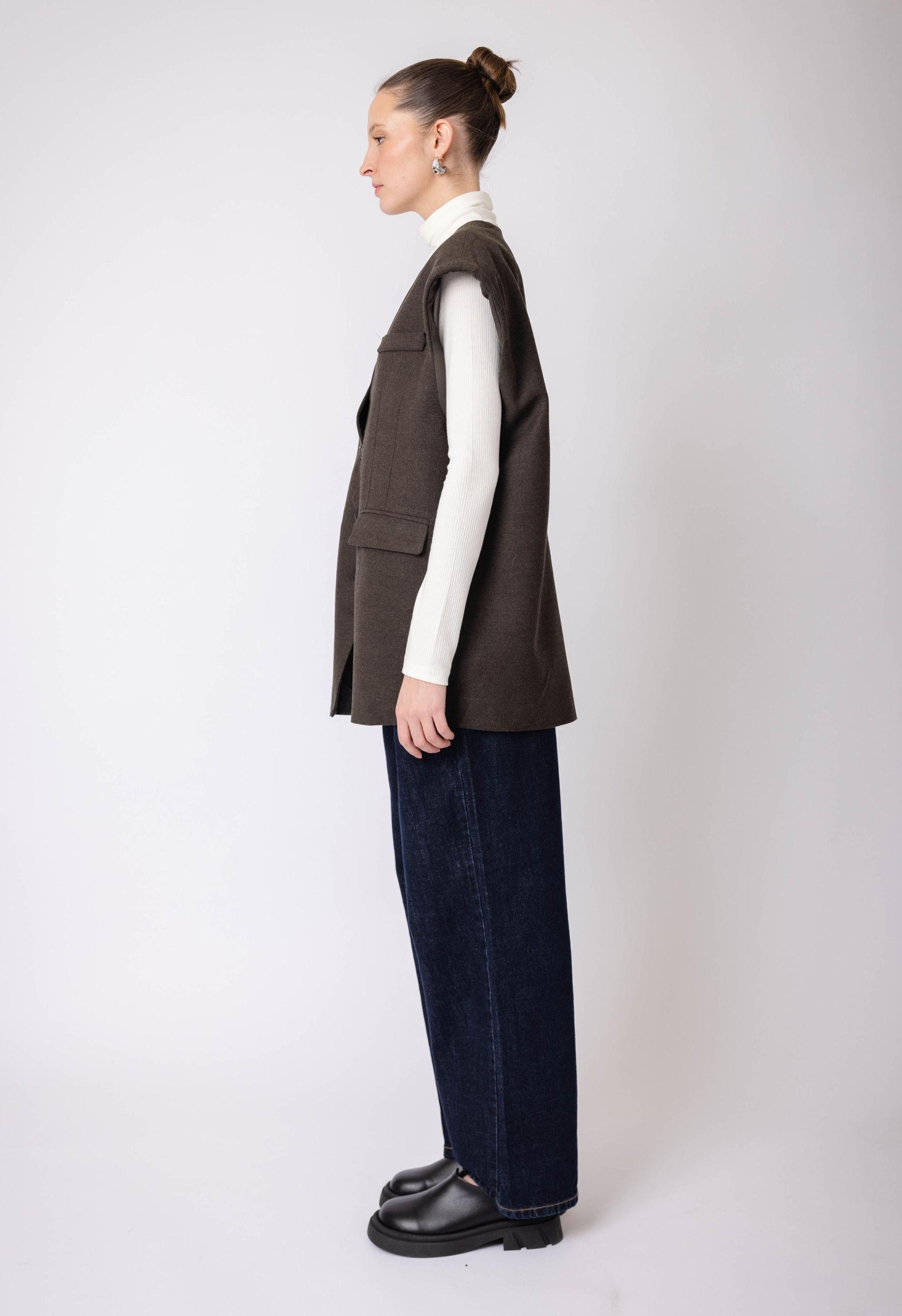 Oversized Wool Vest Product Image