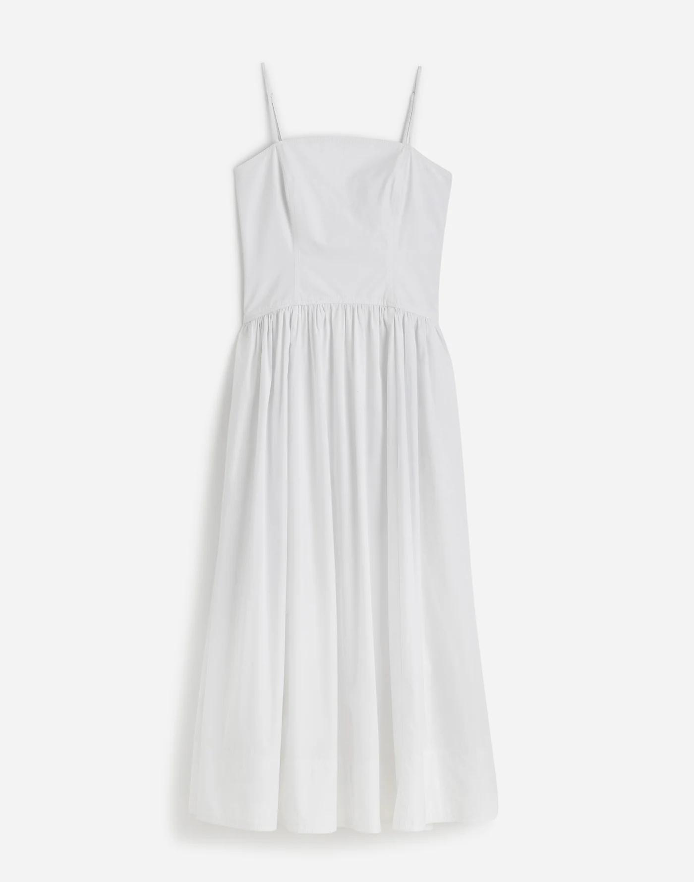 Petite Poplin Seamed Midi Dress Product Image