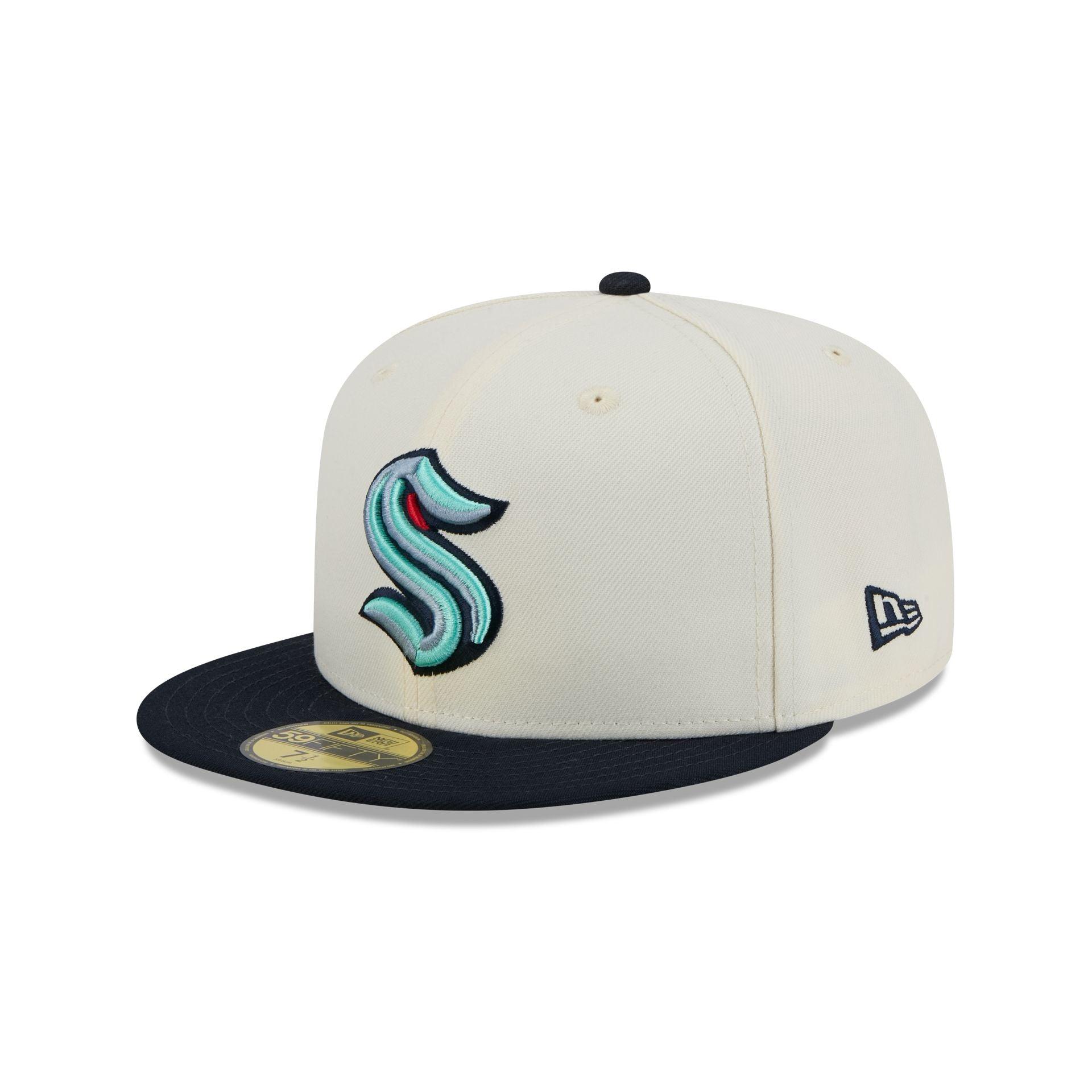 Seattle Kraken Chrome White 59FIFTY Fitted Hat Male Product Image