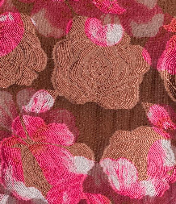 Sugarlips Plus Size Mersin Floral Printed Organza Overlay Long Camisole Maxi Dress Product Image