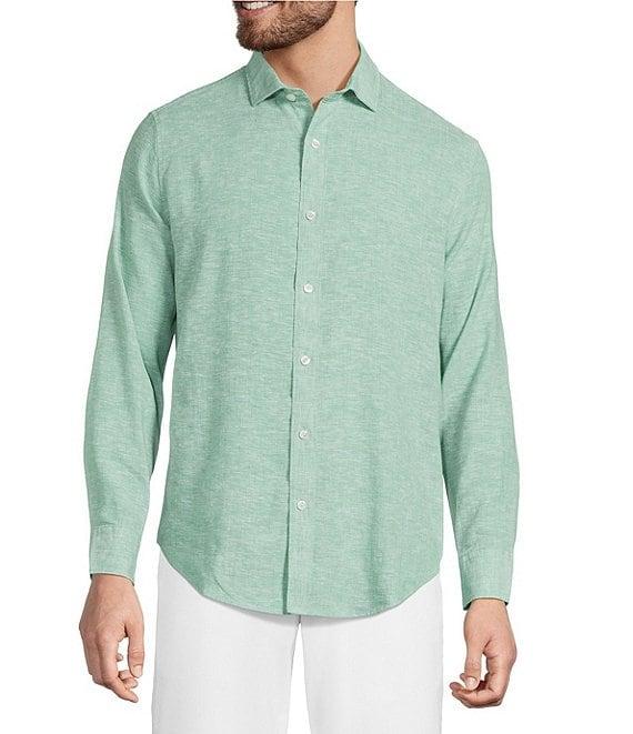 Murano Big & Tall Baird McNutt Linen Classic Fit Solid Long Sleeve Woven Shirt Product Image