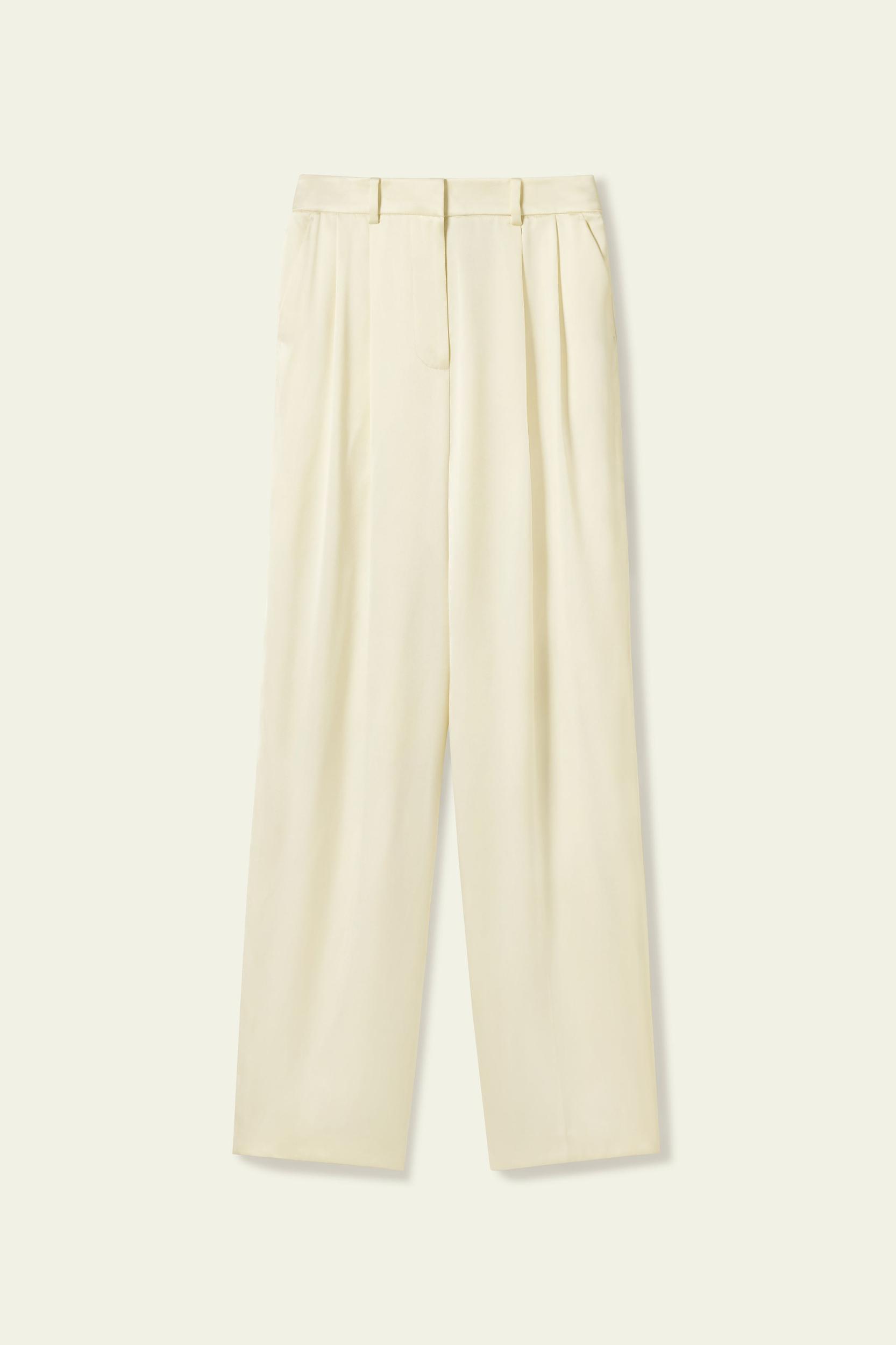 Double-Faced Charmeuse Straight-Leg Pant Product Image