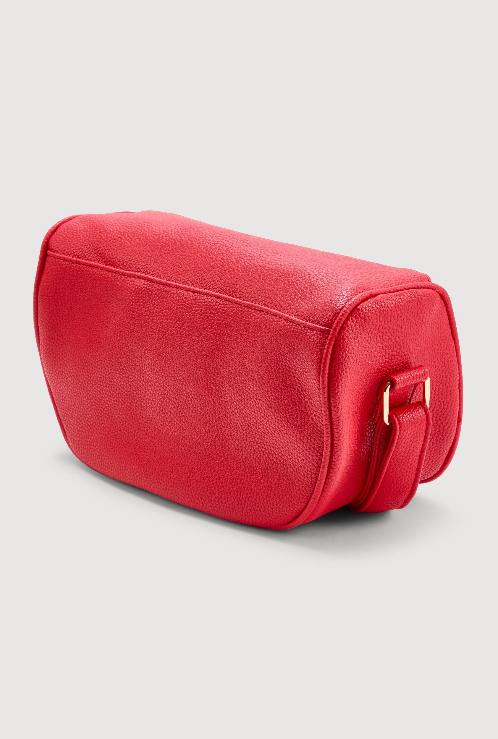 Womens Enjoy Graphic Faux Leather Half Moon Crossbody Bag Product Image