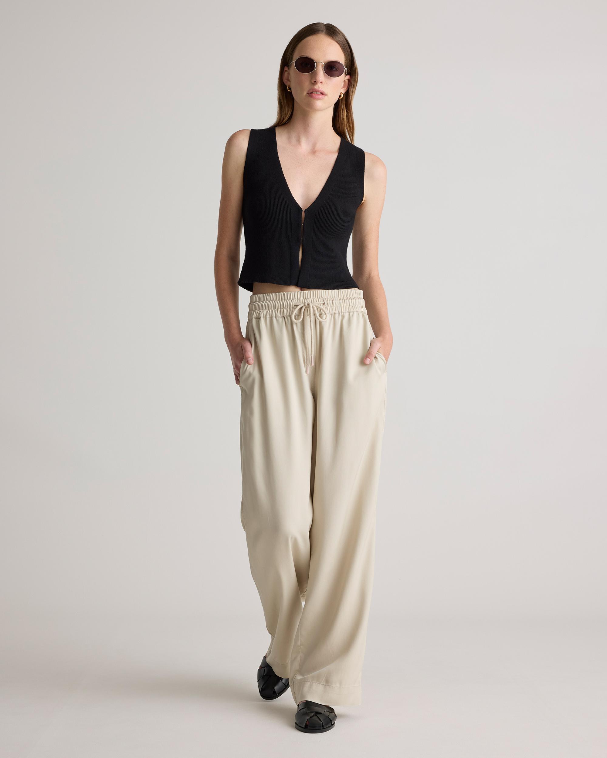 Quince | Women's Vintage Wash Tencel Wide Leg Pants Size XL Product Image