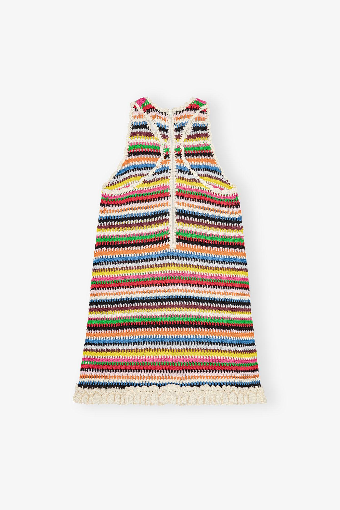 Multicolor Crochet Halterneck Dress Product Image