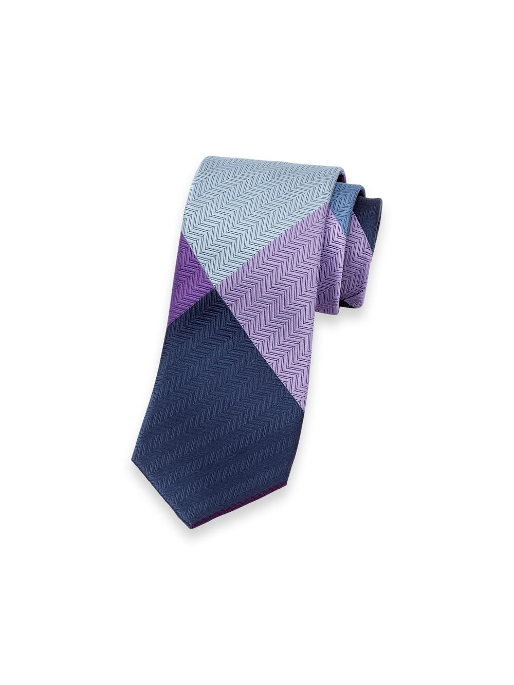 Patchwork Woven Silk Tie - Purple Multi Product Image
