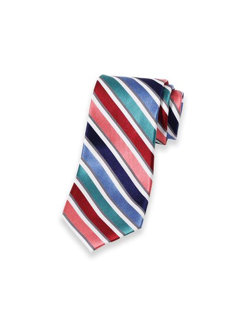 Stripe Woven Silk Tie - Multi Product Image