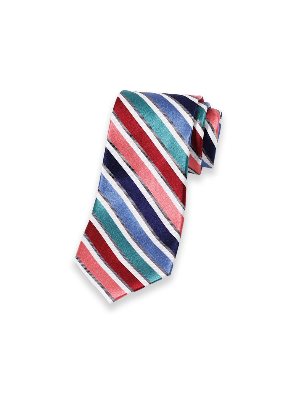 Stripe Woven Silk Tie - Multi Product Image