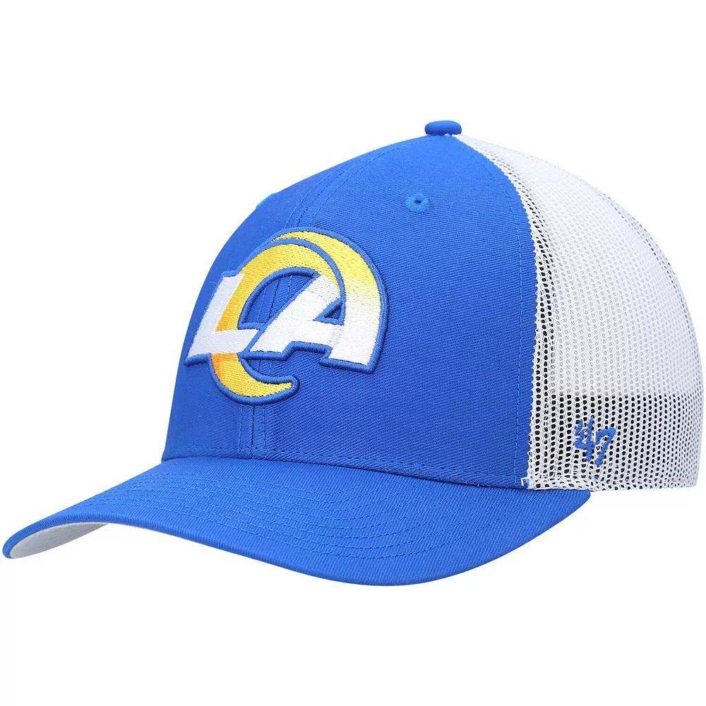 Men's '47 Royal/White Los Angeles Rams Trucker Snapback Hat, Blue Product Image