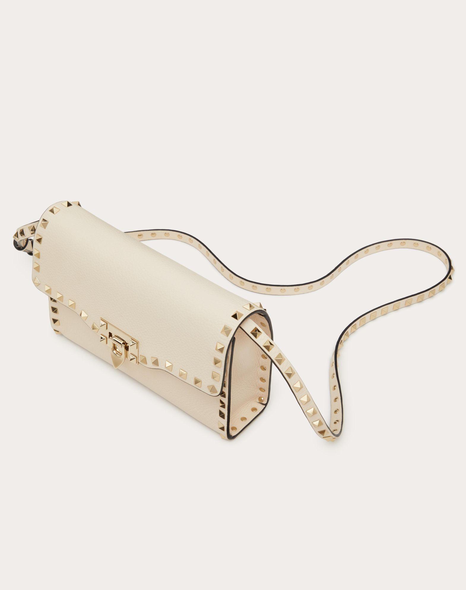 Small Rockstud Grainy Calfskin Crossbody Bag Product Image