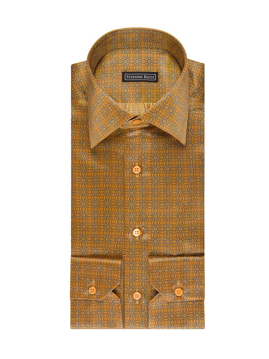 Mens Handmade Silk Dress Shirt Product Image