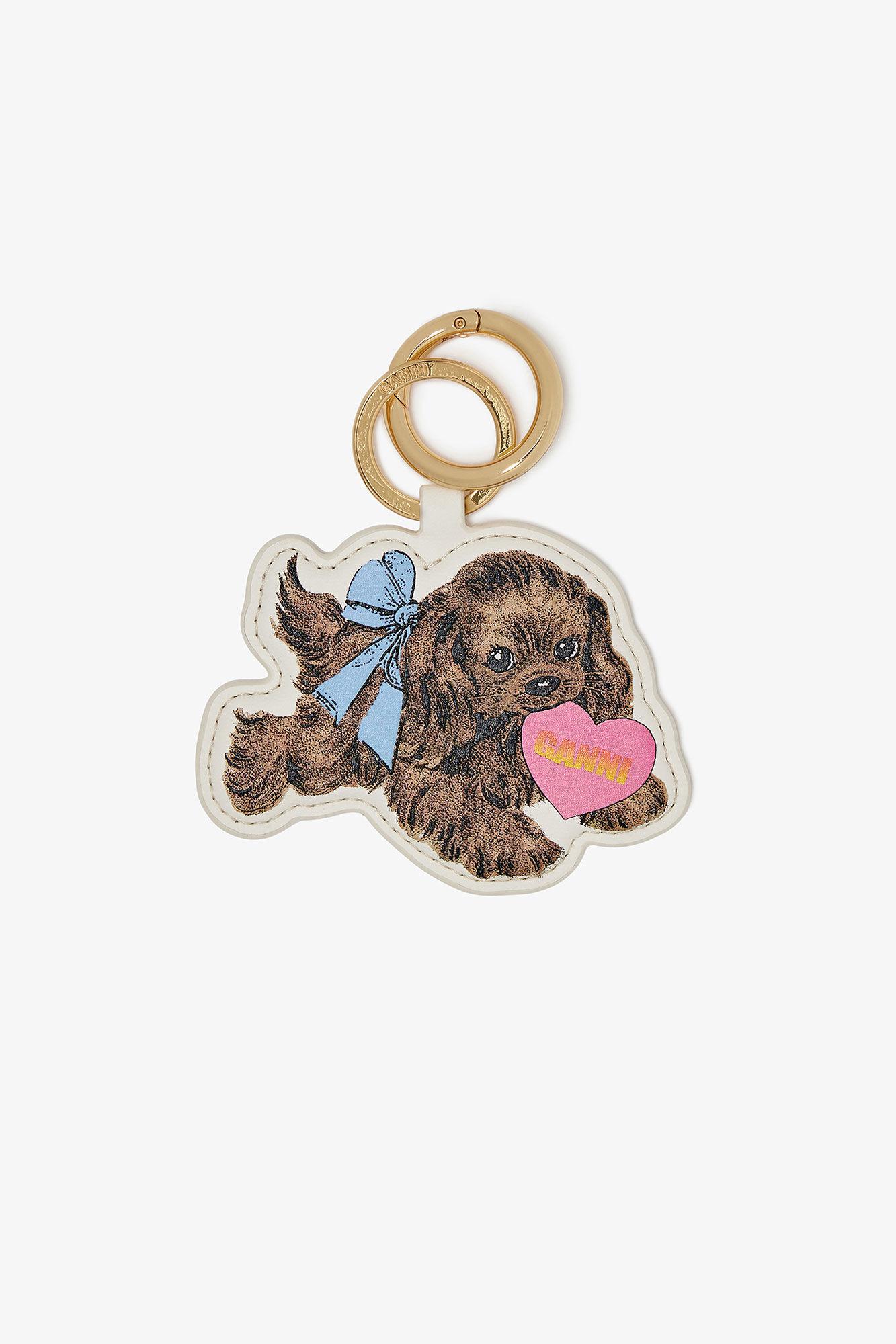Brown Puppy Keyring Product Image