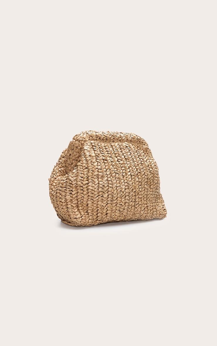 Natural Slouchy Raffia Clutch Product Image