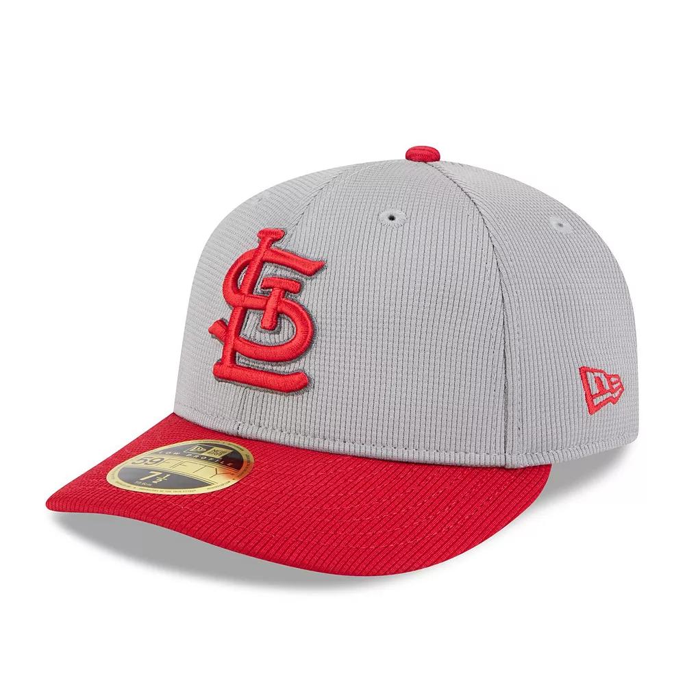 Men's New Era  Gray/Red St. Louis Cardinals 2025 Batting Practice Low Profile 59FIFTY Fitted Hat, Size: 7 1/8, Grey Product Image