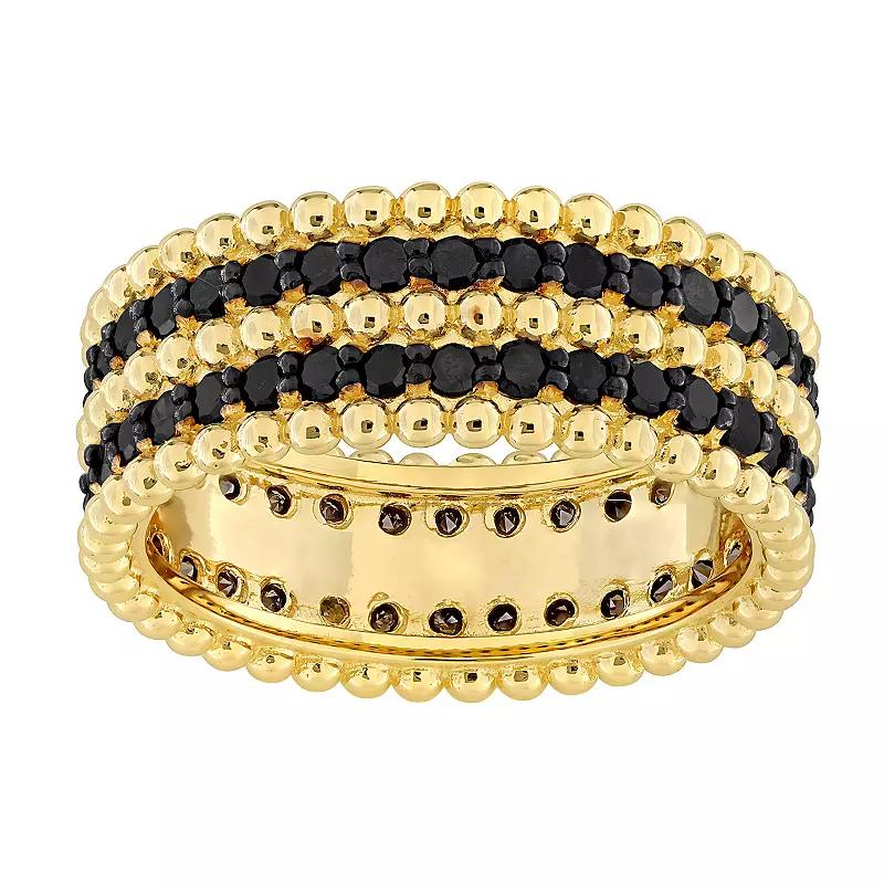 Stella Grace 14k Gold 1 1/6 Carat T.W. Black Diamond 5-Row Eternity Ring, Womens Product Image