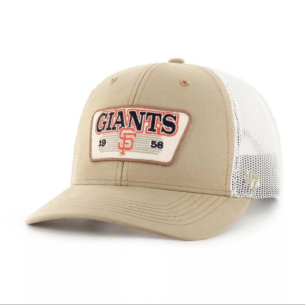 Men's '47 Khaki San Francisco Giants Ridgewood Trucker Adjustable Hats, Beig K Product Image