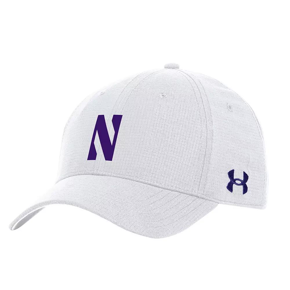 Men's Under Armour  White Northwestern Wildcats Sideline Performance Adjustable Hat Product Image