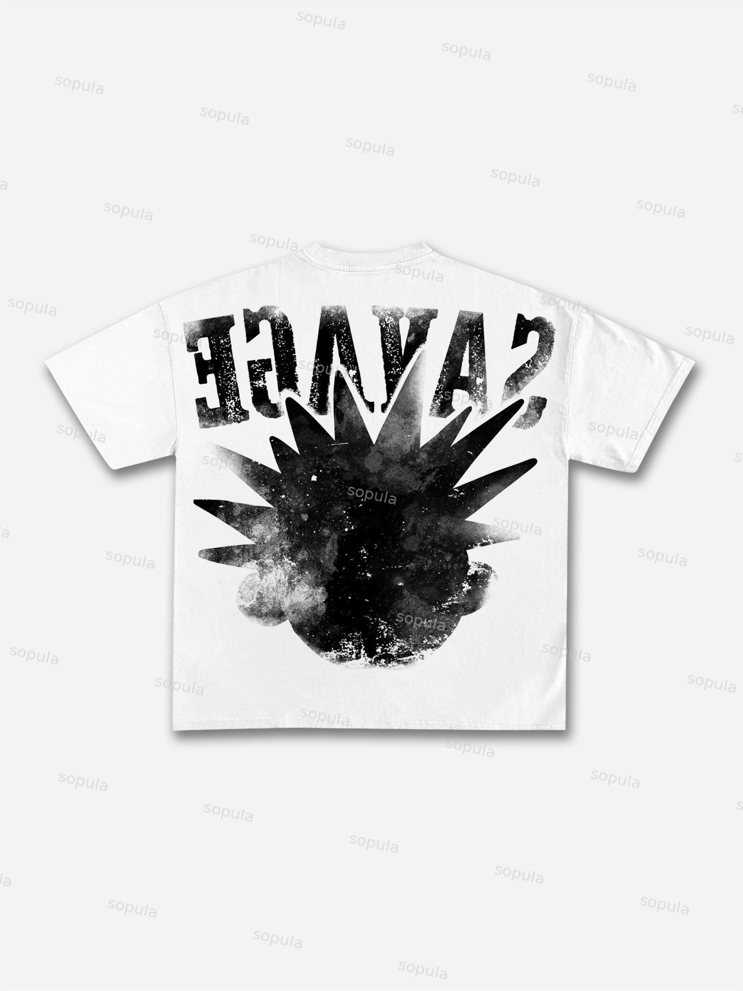 Savage The Brain Explodes Graphic Cotton T-shirt Product Image