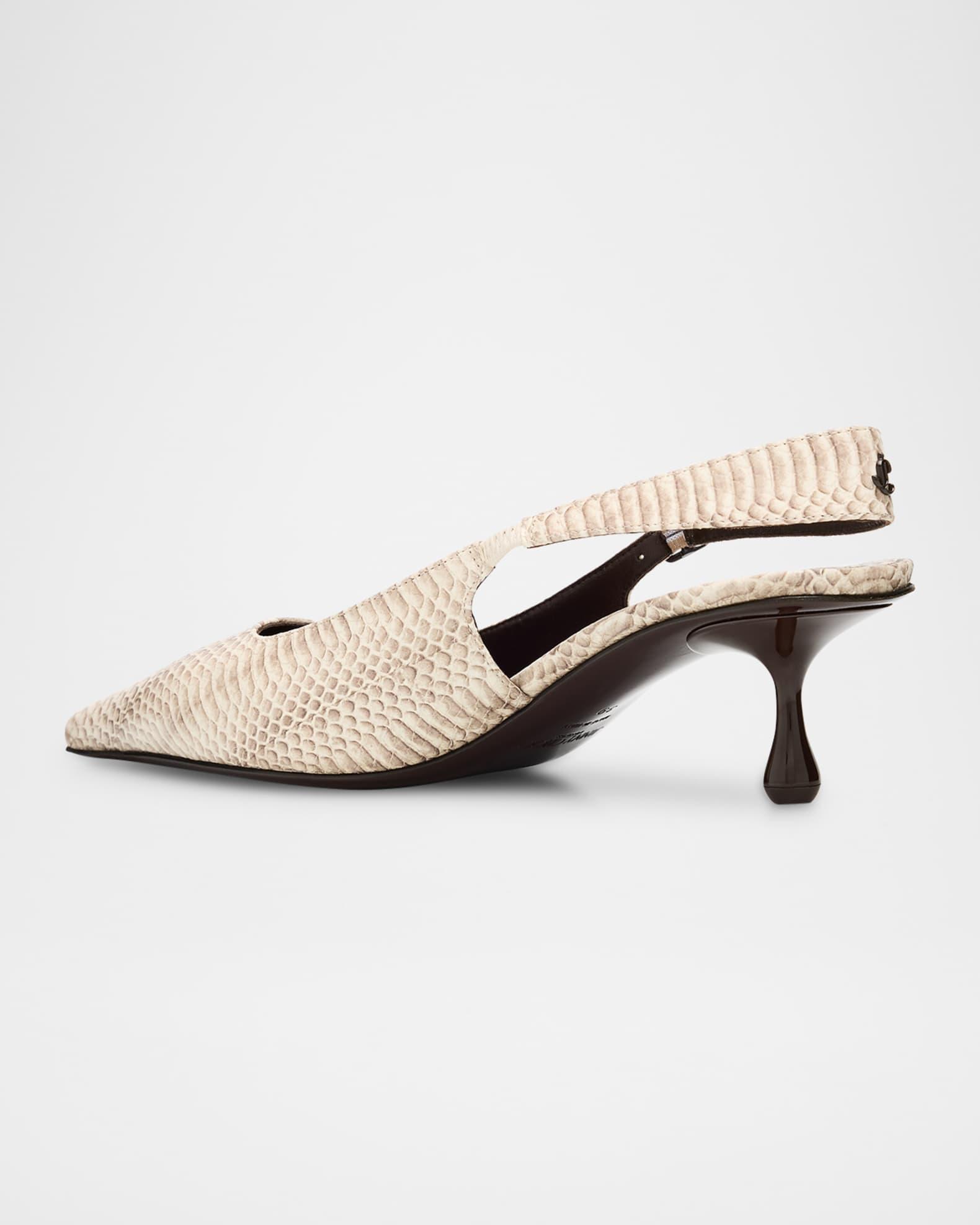 Amel 50 Printed Leather Slingback Pumps Product Image