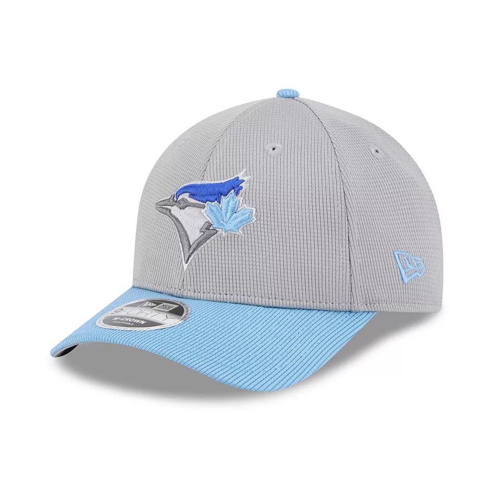 Men's New Era  Gray/Powder Blue Toronto Blue Jays 2025 Batting Practice 9FORTY M-Crown Adjustable Hat, Jay Grey Product Image