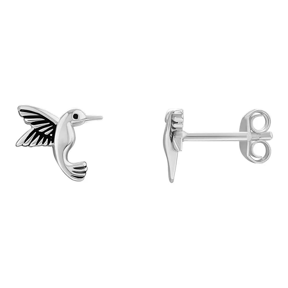 PRIMROSE Sterling Silver Hummingbird Stud Earrings, Women's Product Image