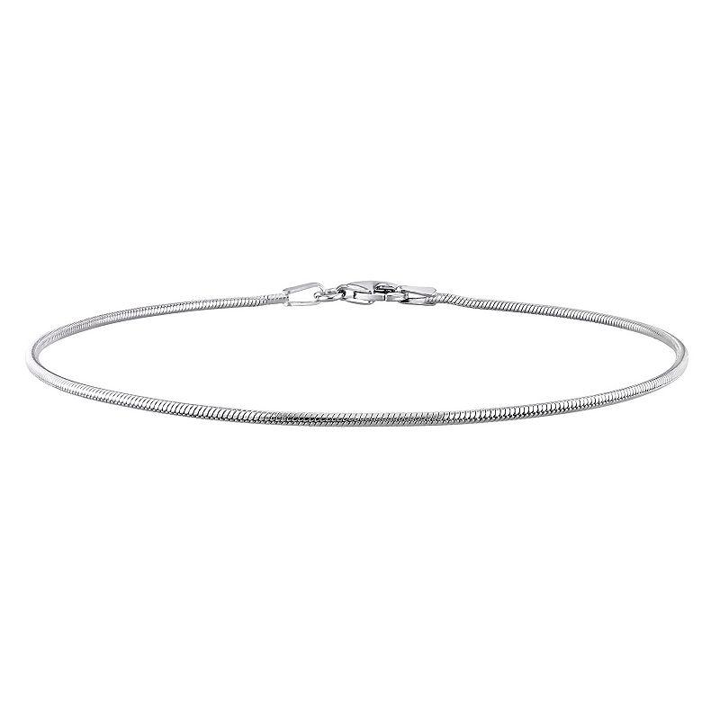 Stella Grace Men's Sterling Silver 1.2 mm Snake Chain Bracelet,  Product Image
