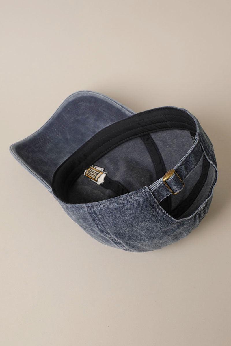 Beer Embroidered Cotton Baseball Cap Product Image