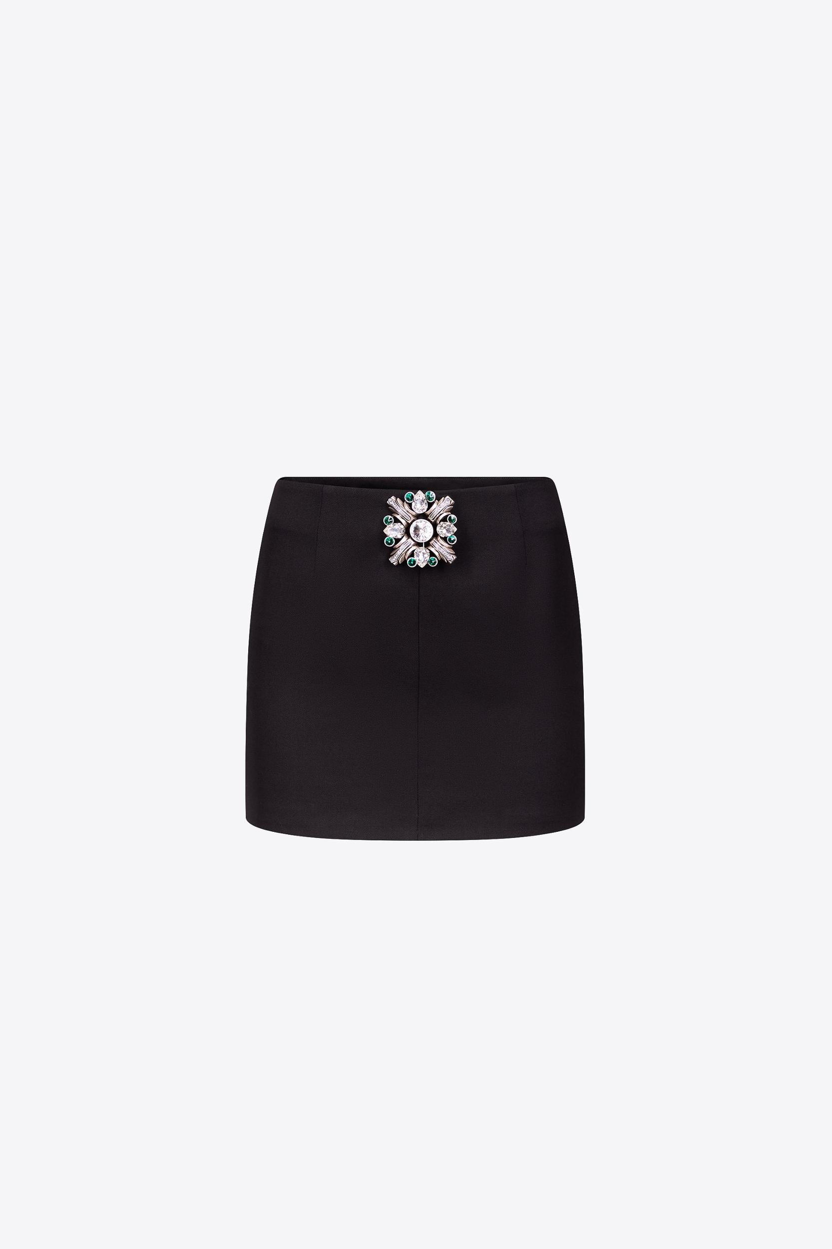 Crystal Brooch Cropped Cardigan Product Image