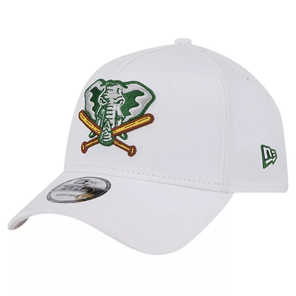 Men's New Era White Oakland Athletics TC A-Frame 9FORTY Adjustable Hat Product Image