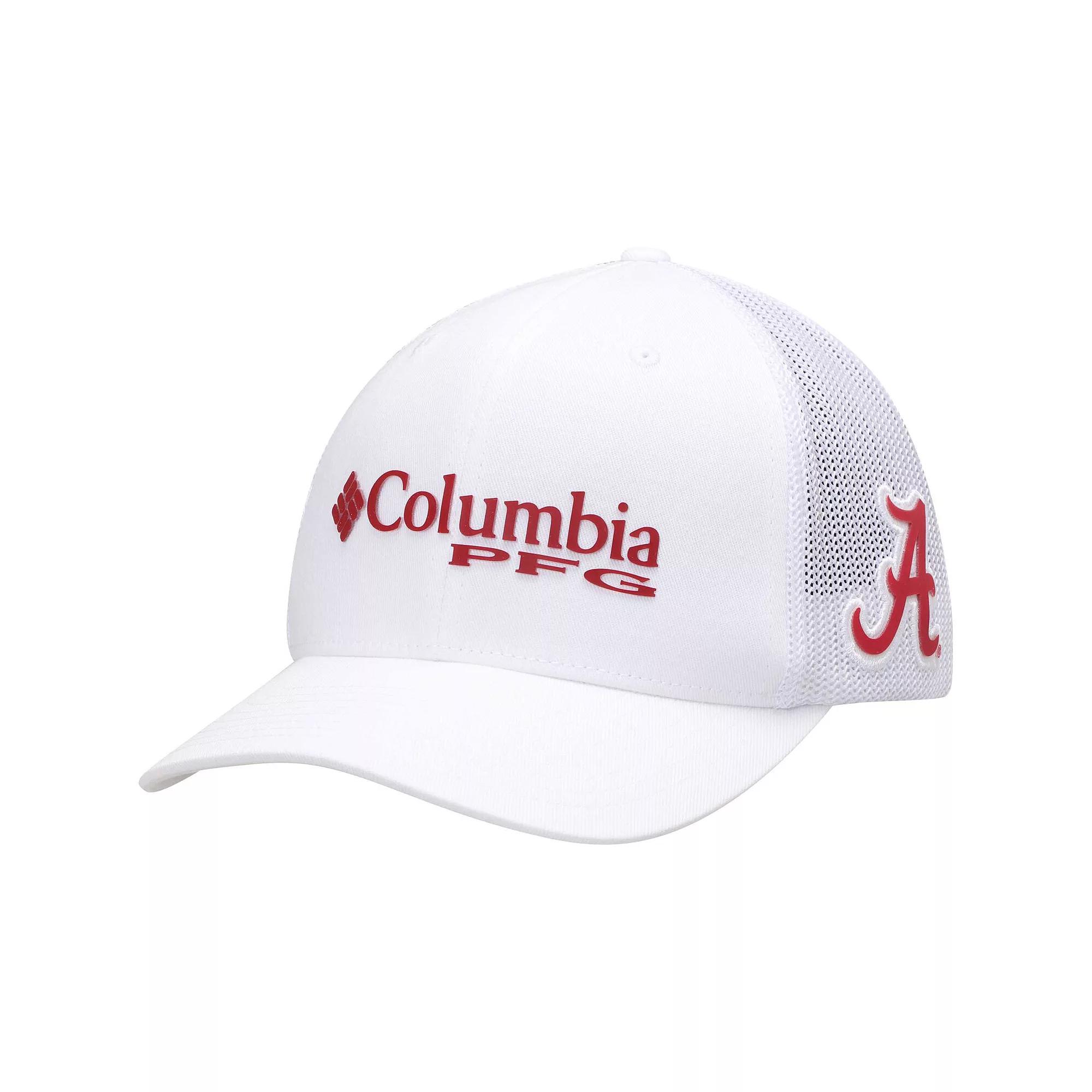 Men's Columbia White Alabama Crimson Tide Collegiate PFG Flex Hat, Size: Large/XL Product Image