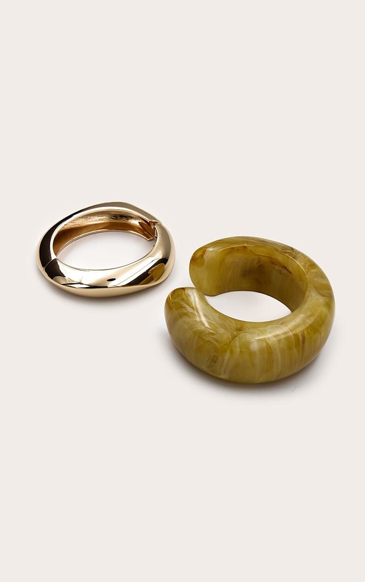 Butter Yellow Brown Resin Bangle Multipack Product Image