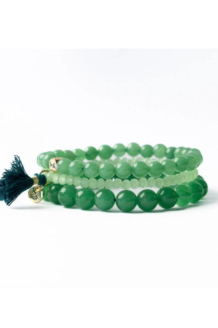 Addison Set Of 3 Stretch Bracelets Glass And Crystal With Bag Product Image